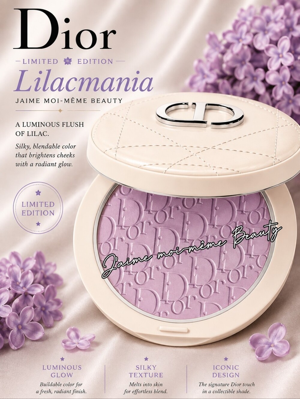 Dior LIMITED EDITION Lilac Luminizer/Blush/ Highlighter - Lavender Purple